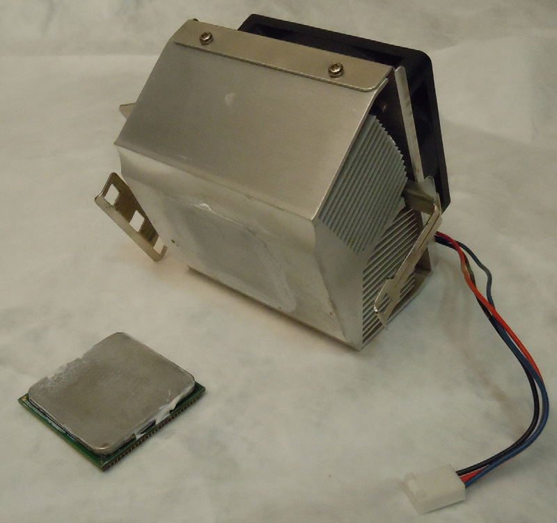 CPU met heat sink en fan